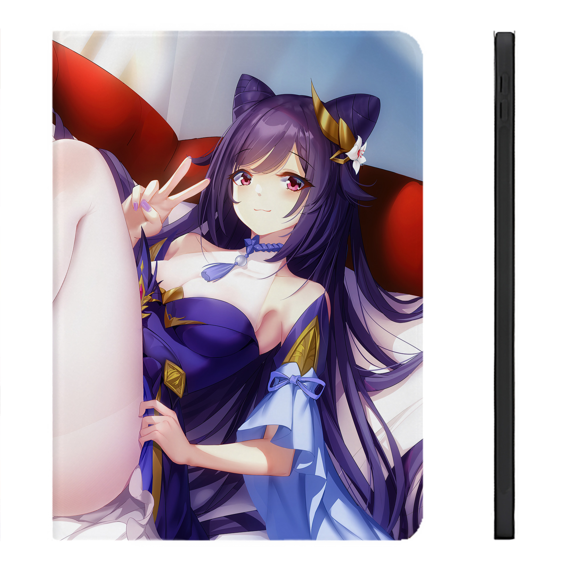 げんし神 genshin IPadケース ペンホルダー付き ブックスタイルデザイン